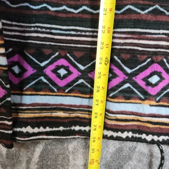 No Boundaries Mens 2XL Purple Aztec Polar Fleece Quarter Zip Pullover Sweatshirt - Picture 9 of 9